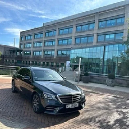 car standing outside the building